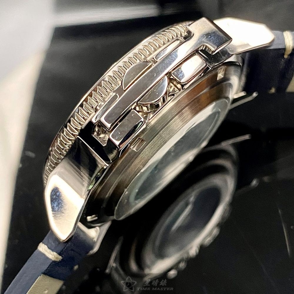 GiorgioFedon1919:手錶,型號:GF00091,男錶46mm銀錶殼寶藍色錶面真皮皮革錶帶款-細節圖9