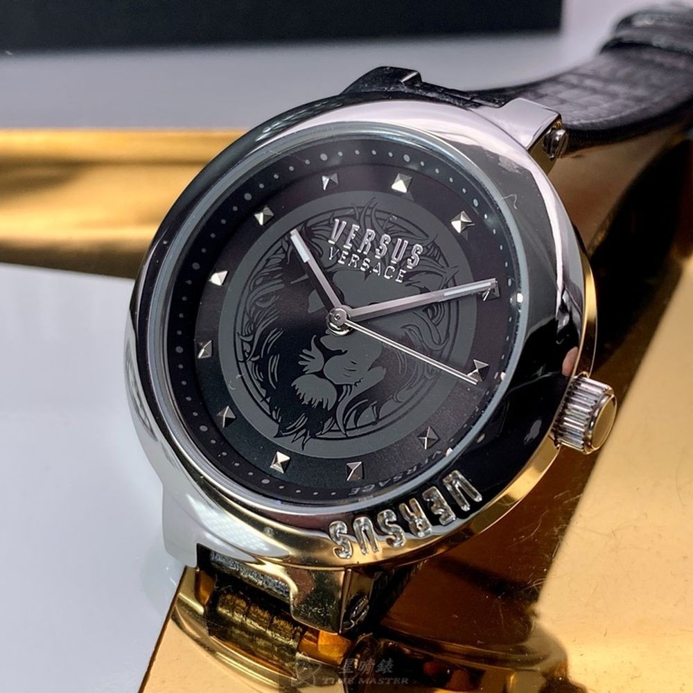 VERSUS VERSACE:手錶,型號:VV00321,女錶36mm銀錶殼黑色錶面真皮皮革錶帶款-細節圖4