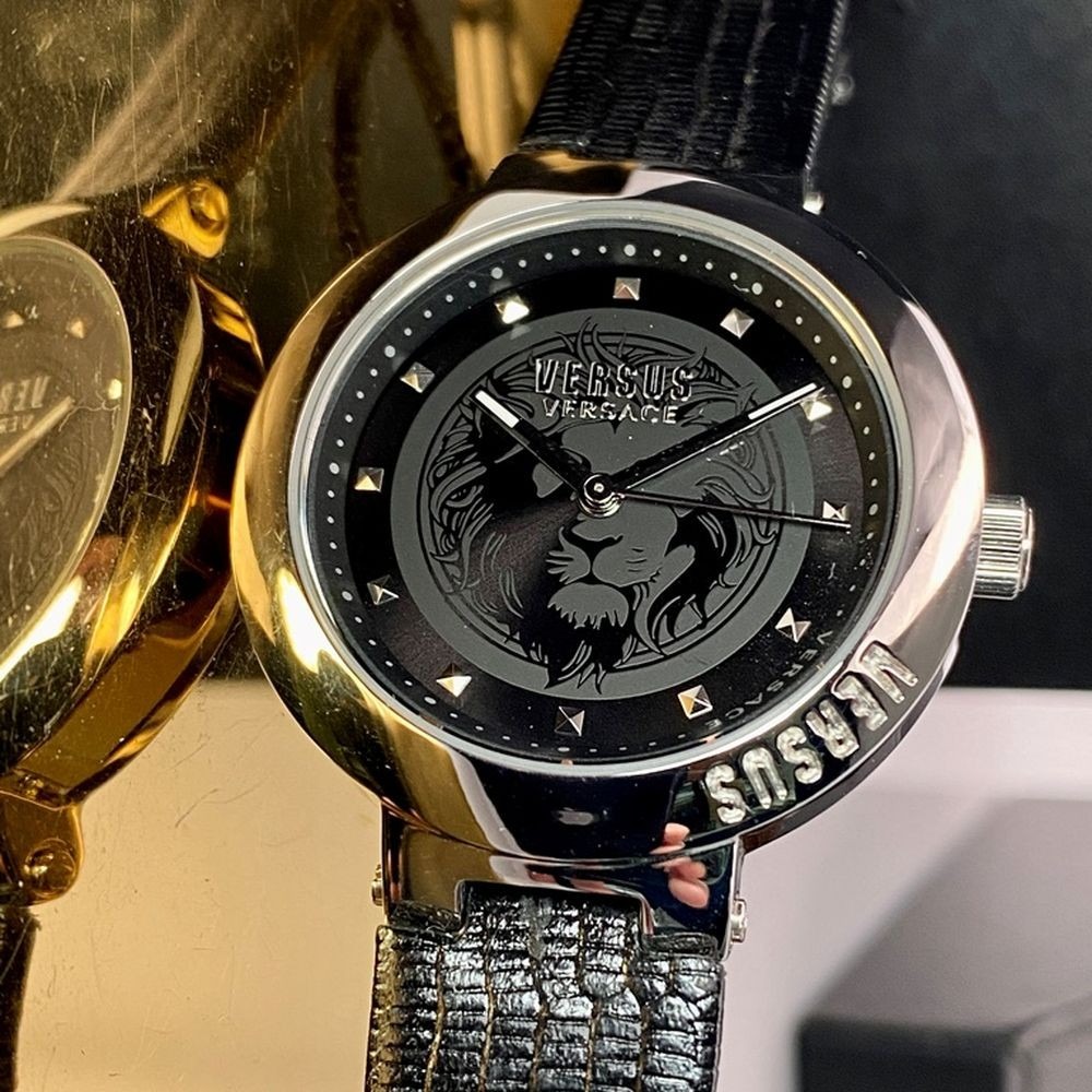 VERSUS VERSACE:手錶,型號:VV00321,女錶36mm銀錶殼黑色錶面真皮皮革錶帶款-細節圖7