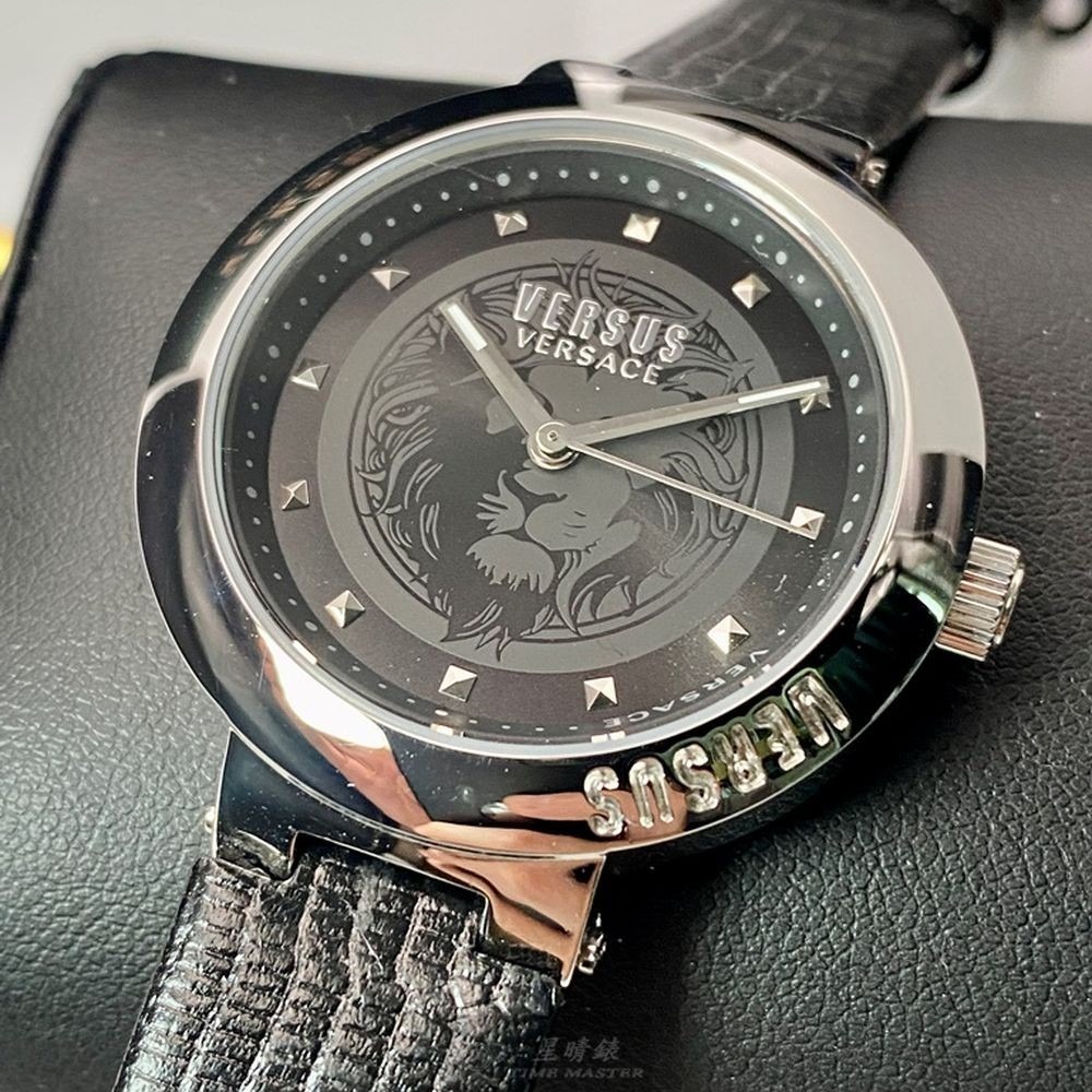 VERSUS VERSACE:手錶,型號:VV00321,女錶36mm銀錶殼黑色錶面真皮皮革錶帶款-細節圖8