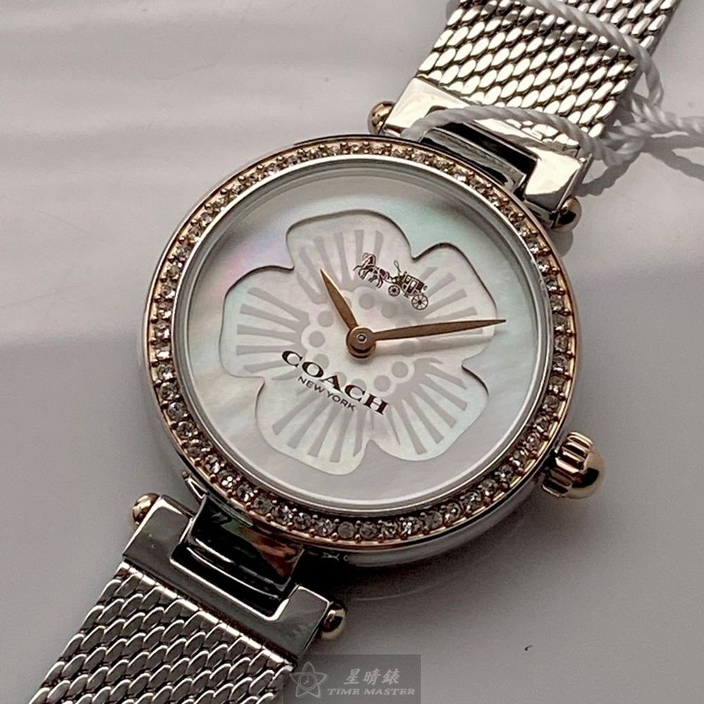 COACH:手錶,型號:CH00130,女錶26mm玫瑰金錶殼白色錶面米蘭錶帶款-細節圖5
