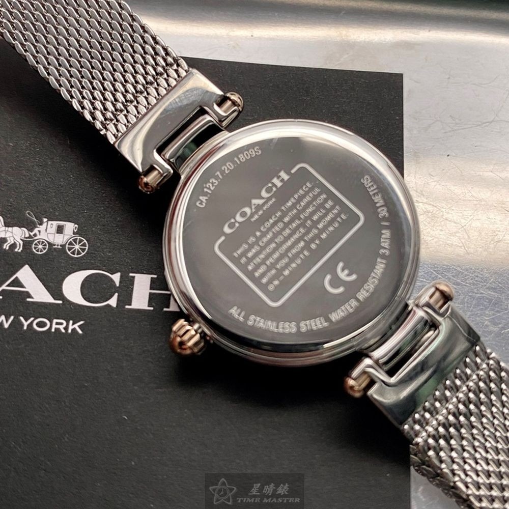 COACH:手錶,型號:CH00130,女錶26mm玫瑰金錶殼白色錶面米蘭錶帶款-細節圖7