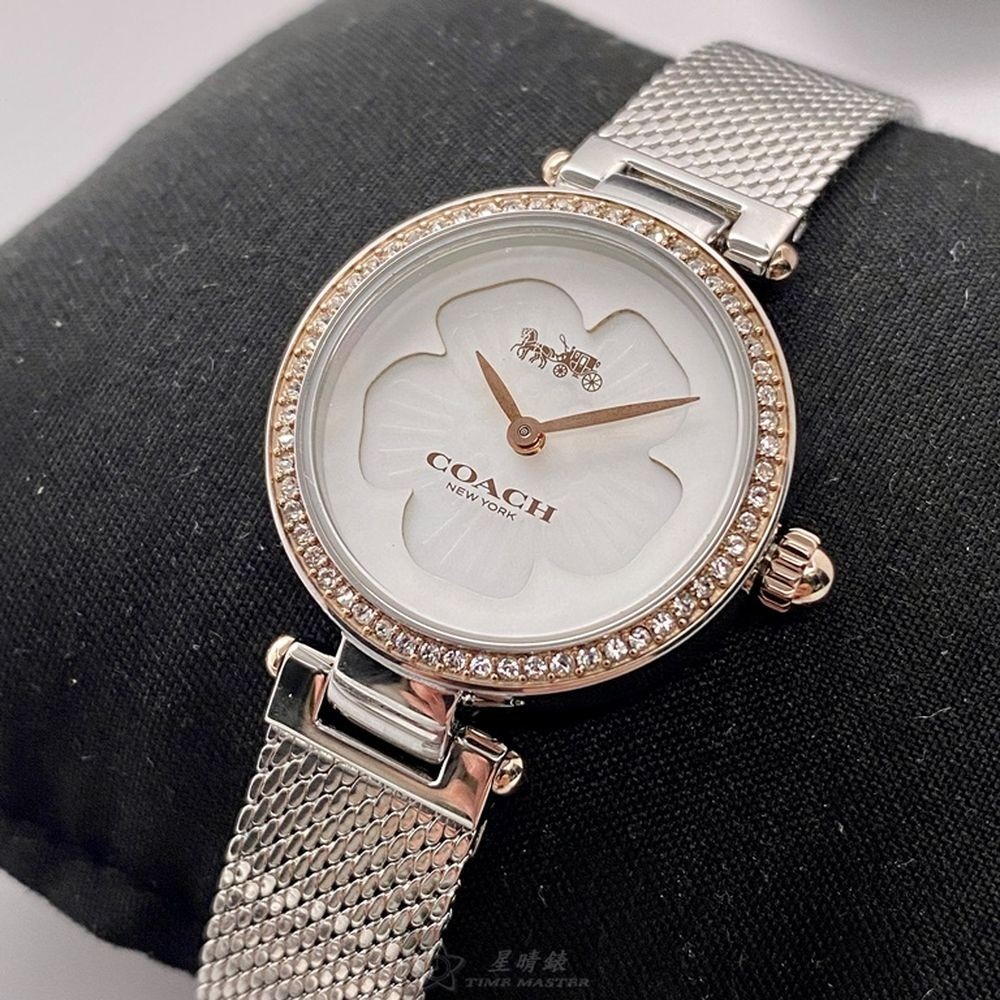 COACH:手錶,型號:CH00130,女錶26mm玫瑰金錶殼白色錶面米蘭錶帶款-細節圖9