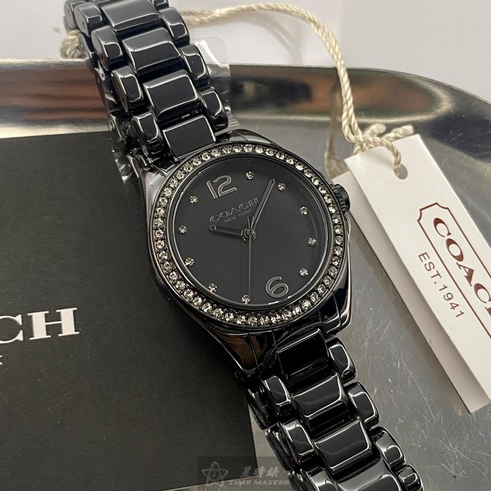 COACH:手錶,型號:CH00131,女錶28mm黑錶殼黑色錶面陶瓷錶帶款-細節圖3