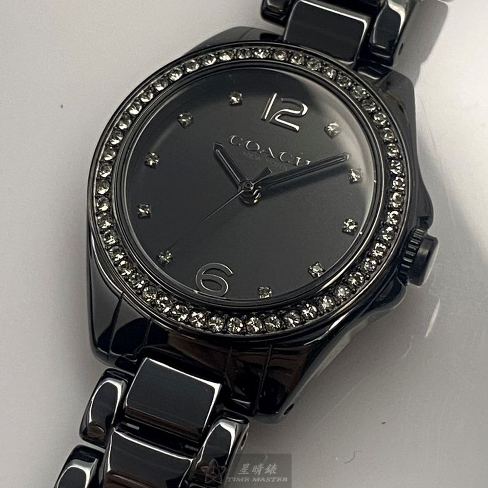 COACH:手錶,型號:CH00131,女錶28mm黑錶殼黑色錶面陶瓷錶帶款-細節圖5