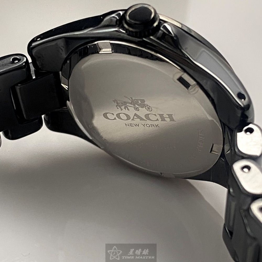 COACH:手錶,型號:CH00131,女錶28mm黑錶殼黑色錶面陶瓷錶帶款-細節圖7