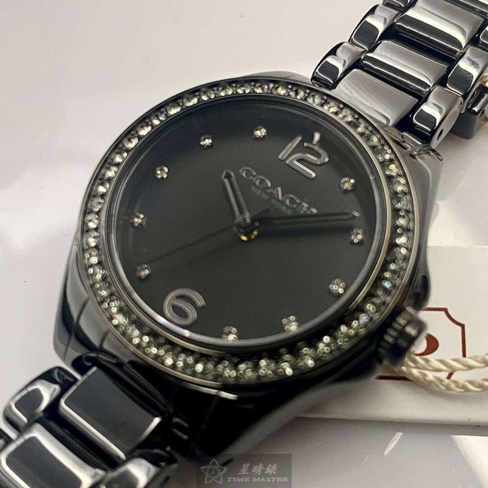 COACH:手錶,型號:CH00131,女錶28mm黑錶殼黑色錶面陶瓷錶帶款-細節圖8