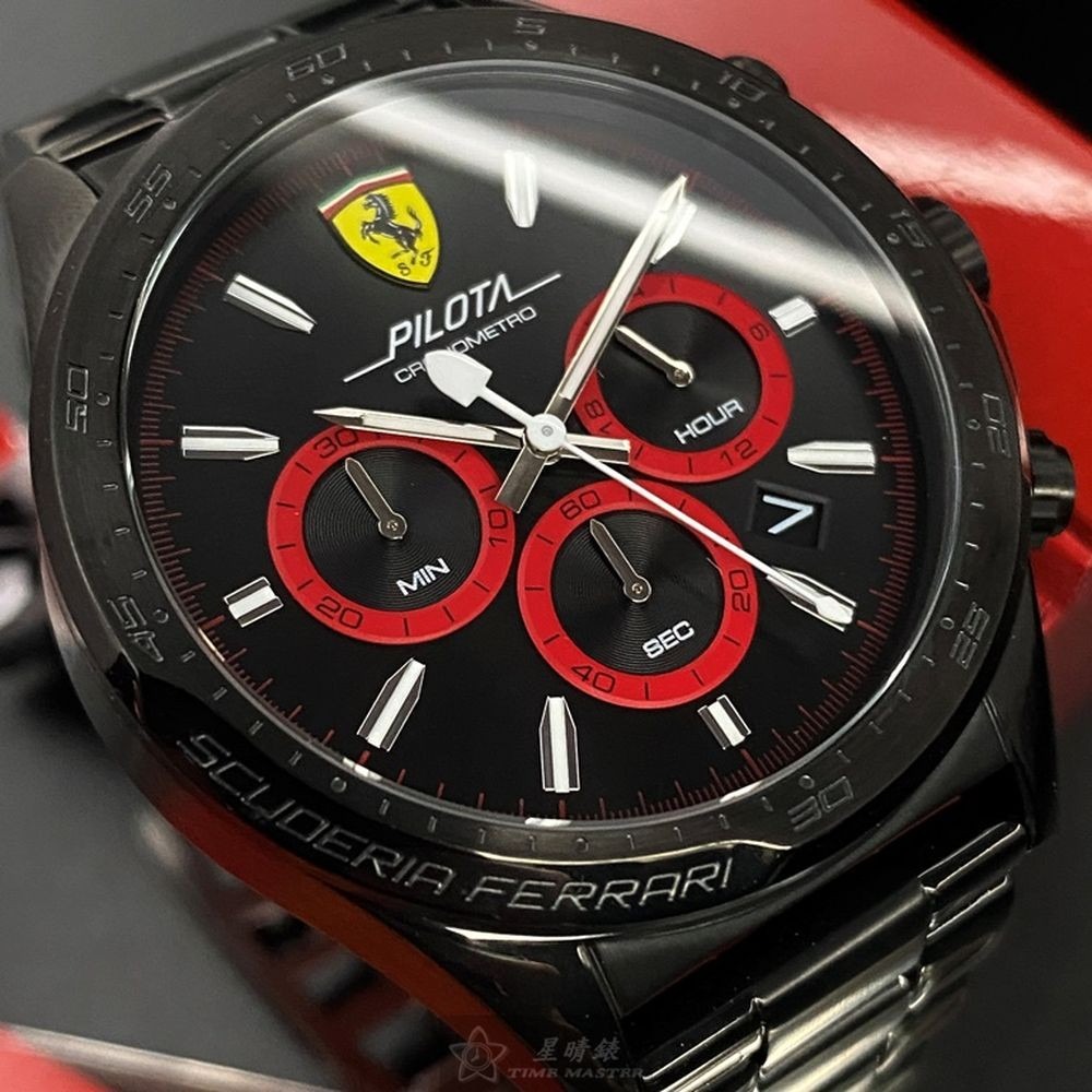 FERRARI:手錶,型號:FE00063,男錶46mm黑錶殼黑色錶面精鋼錶帶款-細節圖6