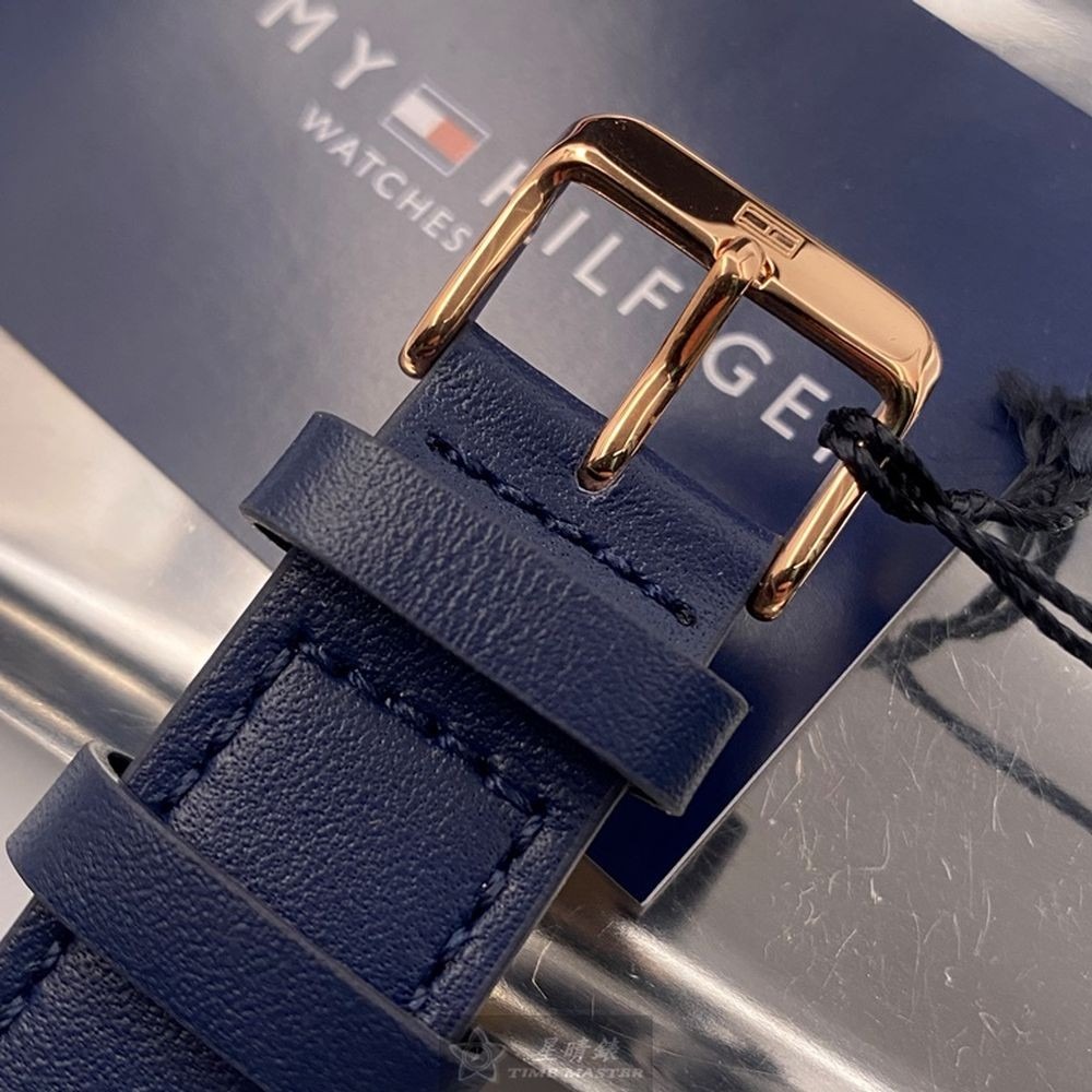 TommyHilfiger:手錶,型號:TH00042,男錶44mm玫瑰金錶殼寶藍色錶面真皮皮革錶帶款-細節圖7