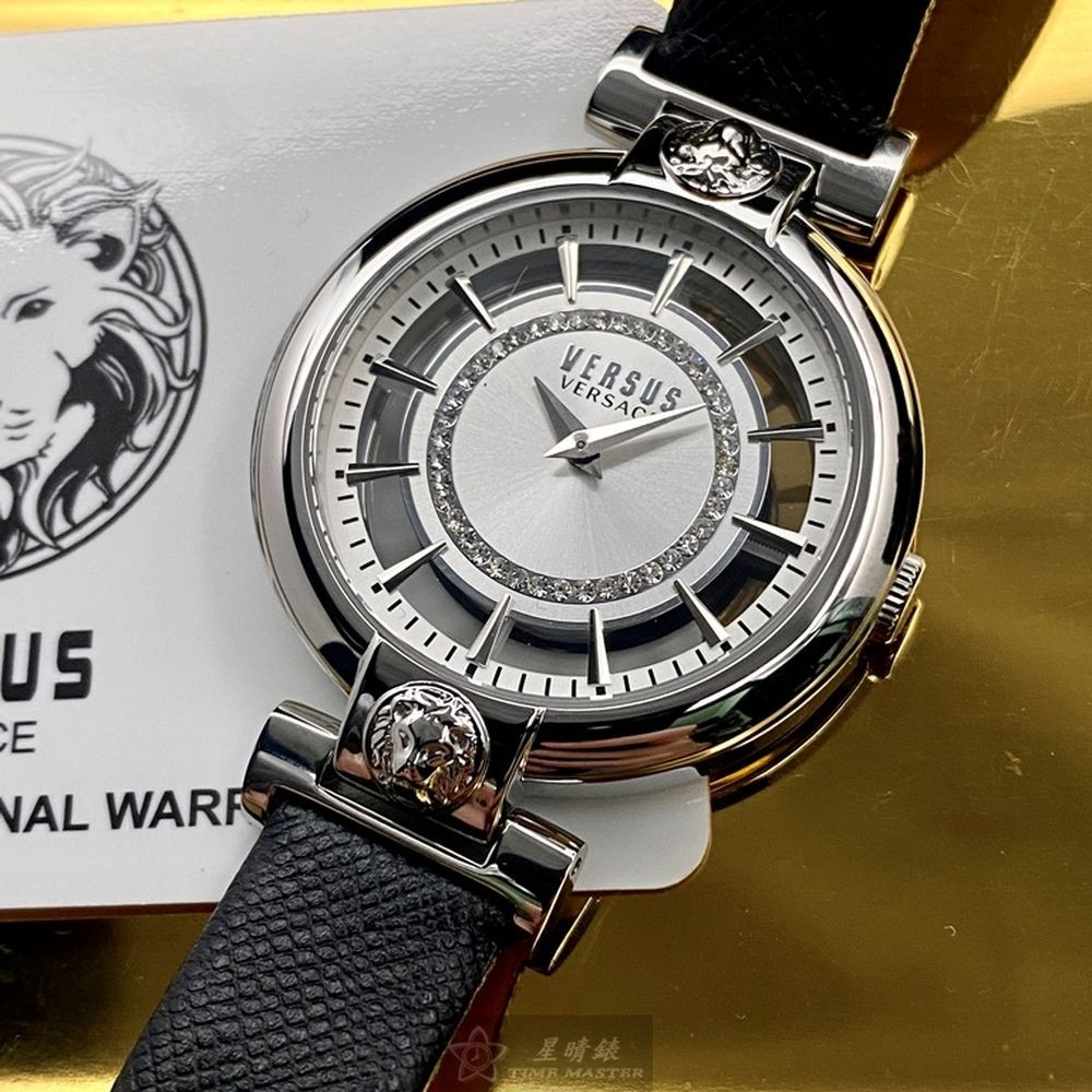 VERSUS VERSACE:手錶,型號:VV00017,女錶36mm銀錶殼銀色錶面真皮皮革錶帶款-細節圖4