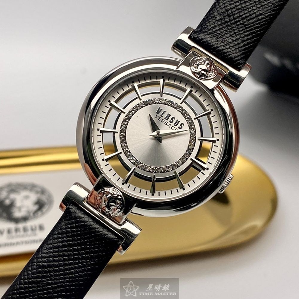 VERSUS VERSACE:手錶,型號:VV00017,女錶36mm銀錶殼銀色錶面真皮皮革錶帶款-細節圖6