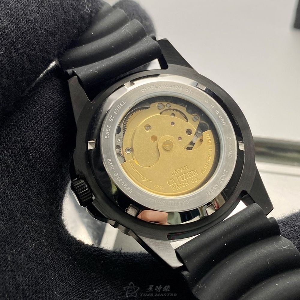 CITIZEN:手錶,型號:CI00013,男錶44mm黑錶殼黑色錶面矽膠錶帶款-細節圖4