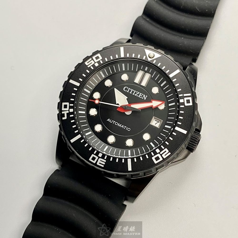 CITIZEN:手錶,型號:CI00013,男錶44mm黑錶殼黑色錶面矽膠錶帶款-細節圖8