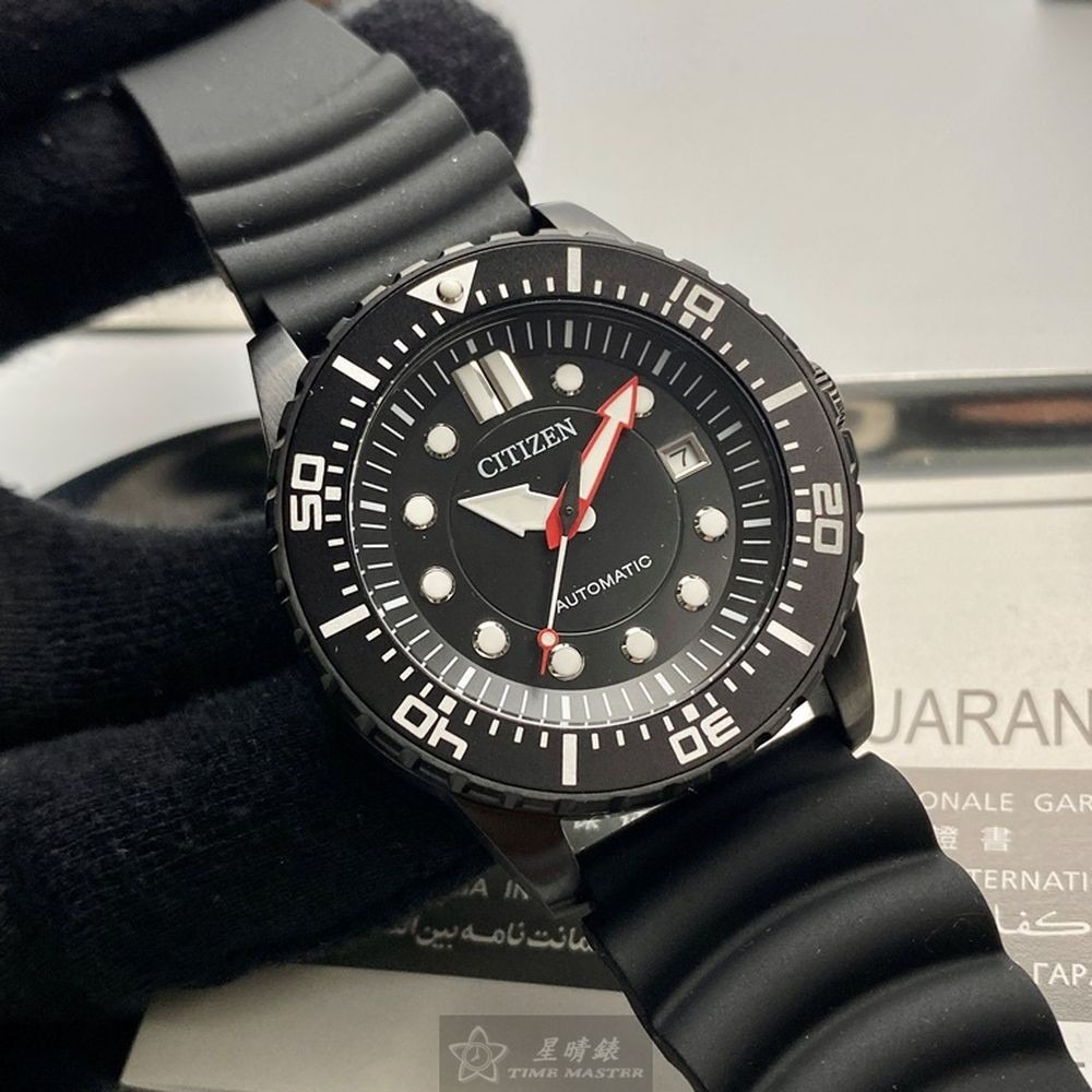 CITIZEN:手錶,型號:CI00013,男錶44mm黑錶殼黑色錶面矽膠錶帶款-細節圖11