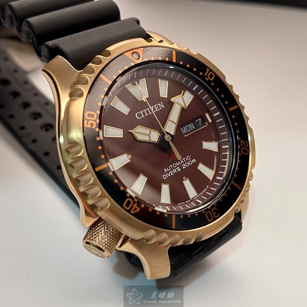 CITIZEN:手錶,型號:CI00014,男女通用錶42mm古銅色錶殼古銅色錶面矽膠錶帶款-細節圖2