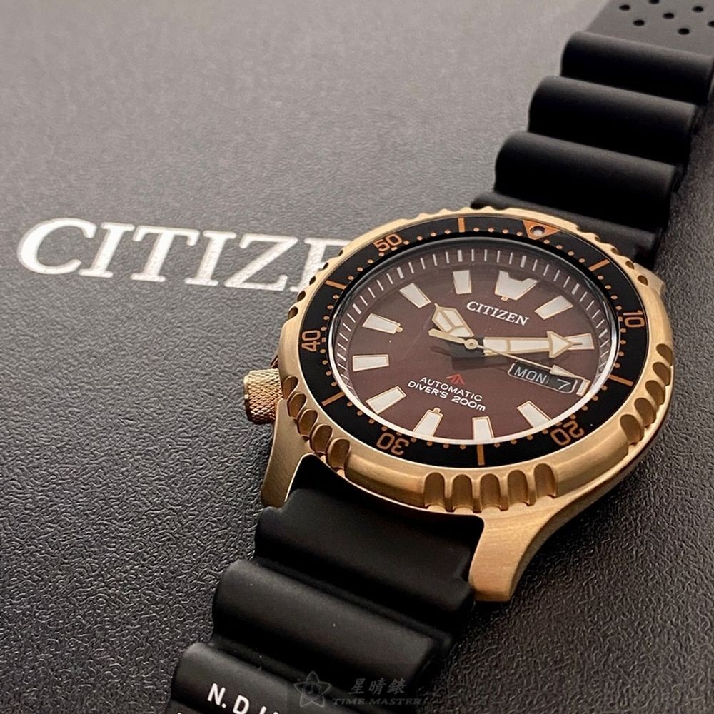CITIZEN:手錶,型號:CI00014,男女通用錶42mm古銅色錶殼古銅色錶面矽膠錶帶款-細節圖9