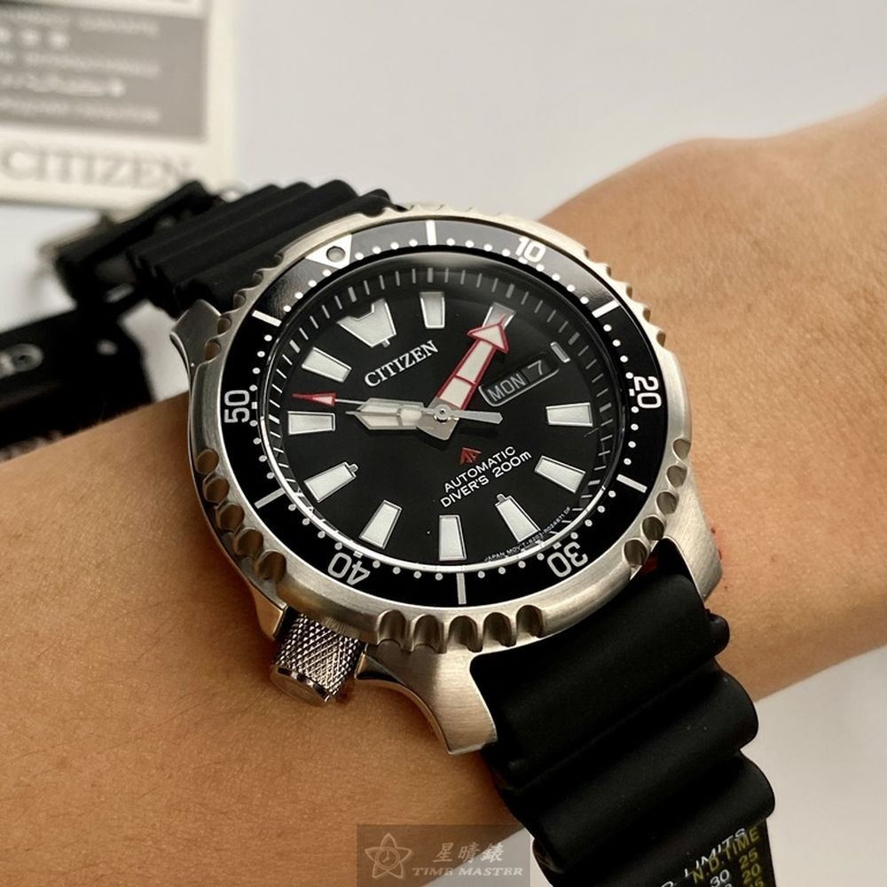 CITIZEN:手錶,型號:CI00015,男錶42mm銀錶殼黑色錶面矽膠錶帶款-細節圖3