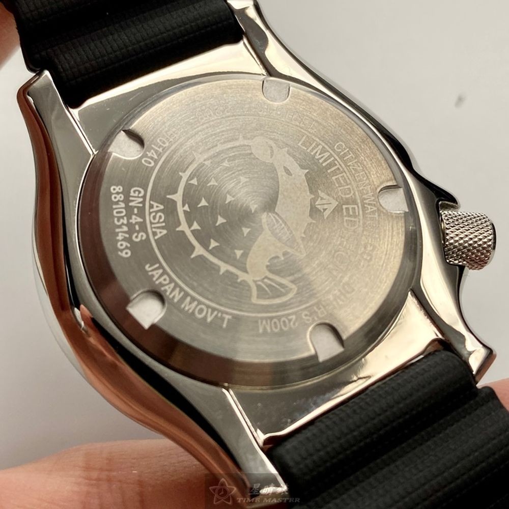 CITIZEN:手錶,型號:CI00015,男錶42mm銀錶殼黑色錶面矽膠錶帶款-細節圖4