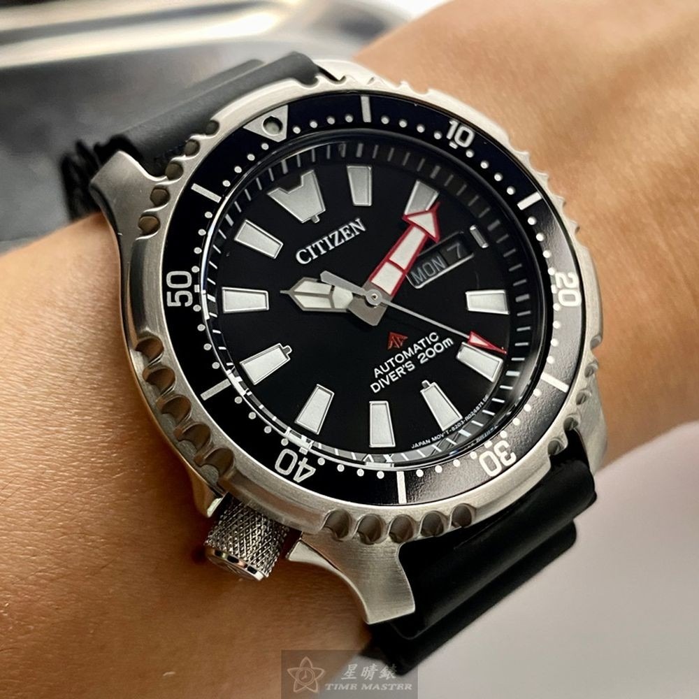 CITIZEN:手錶,型號:CI00015,男錶42mm銀錶殼黑色錶面矽膠錶帶款-細節圖9