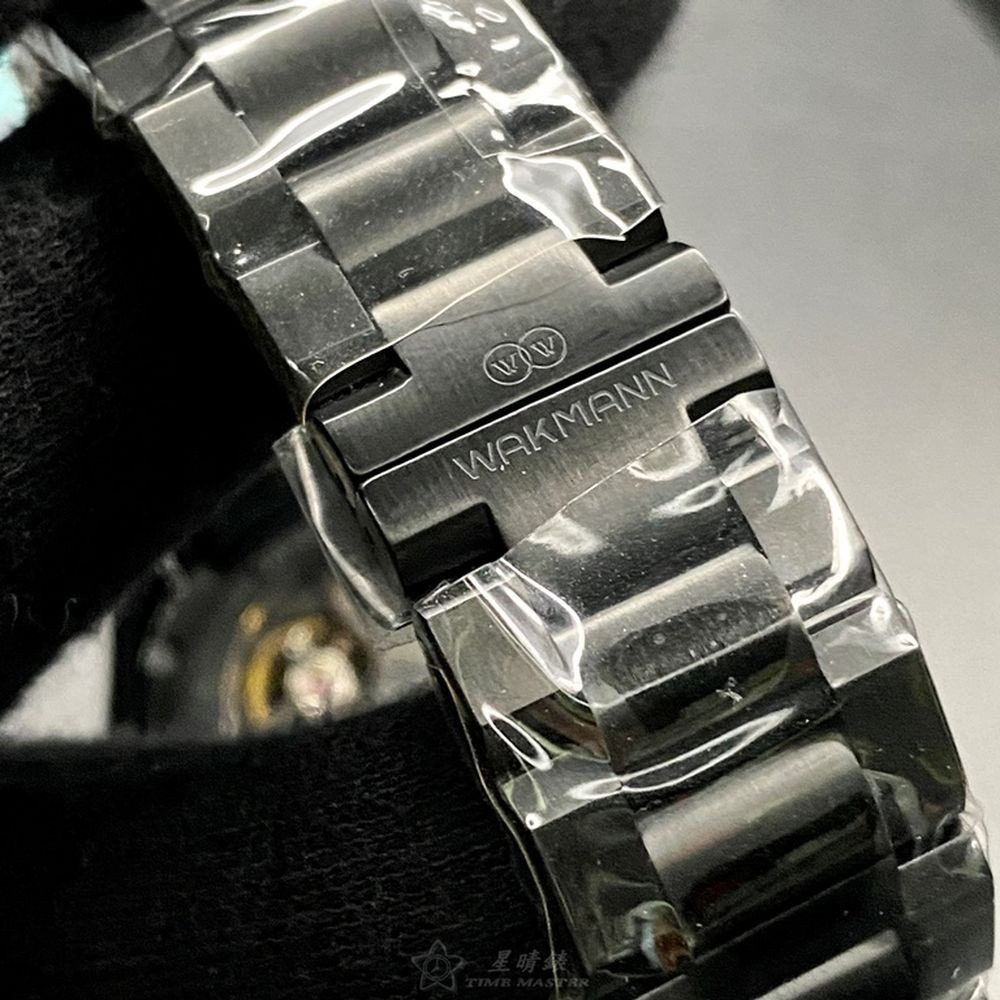 WAKMANN:手錶,型號:WA00025,男錶42mm黑錶殼黑色錶面精鋼錶帶款-細節圖8