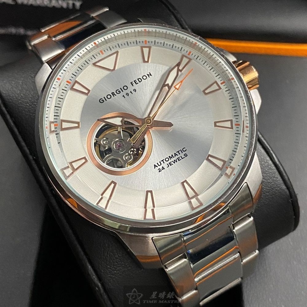 GiorgioFedon1919:手錶,型號:GF00113,男錶46mm銀錶殼銀白色錶面精鋼錶帶款-細節圖2
