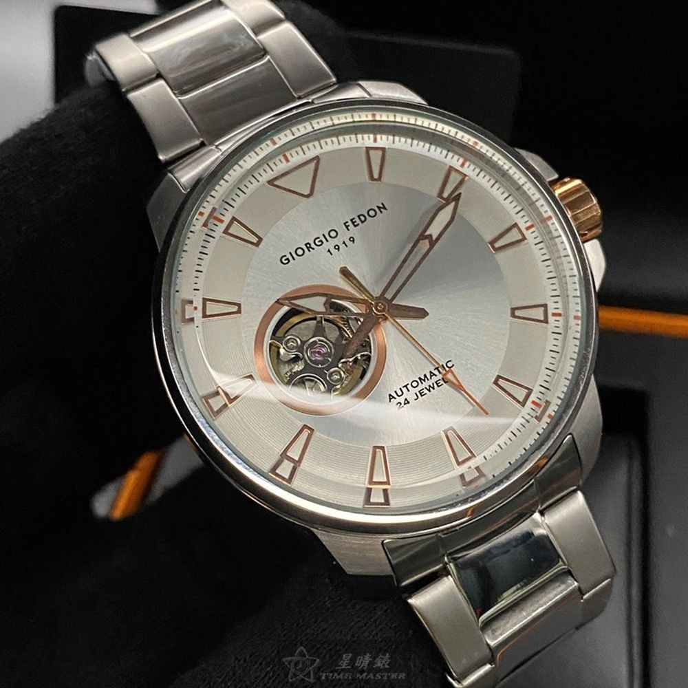 GiorgioFedon1919:手錶,型號:GF00113,男錶46mm銀錶殼銀白色錶面精鋼錶帶款-細節圖5