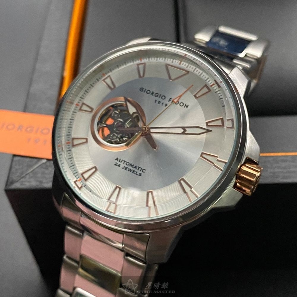 GiorgioFedon1919:手錶,型號:GF00113,男錶46mm銀錶殼銀白色錶面精鋼錶帶款-細節圖7