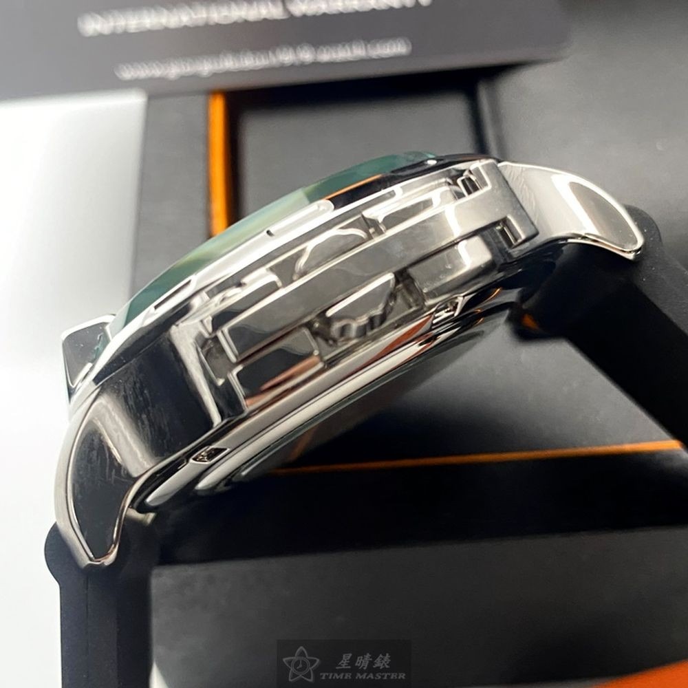 GiorgioFedon1919:手錶,型號:GF00115,男錶46mm銀錶殼黑色錶面矽膠錶帶款-細節圖5