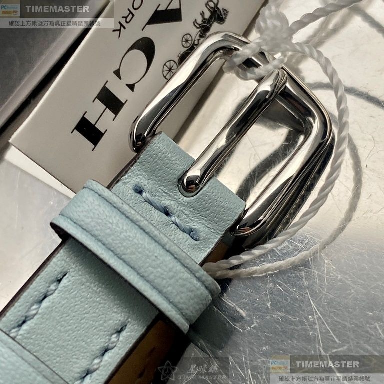COACH:手錶,型號:CH00139,女錶26mm銀錶殼白銀色錶面真皮皮革錶帶款-細節圖8