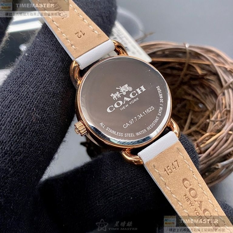 COACH:手錶,型號:CH00148,女錶28mm玫瑰金錶殼貝母錶面真皮皮革錶帶款-細節圖3
