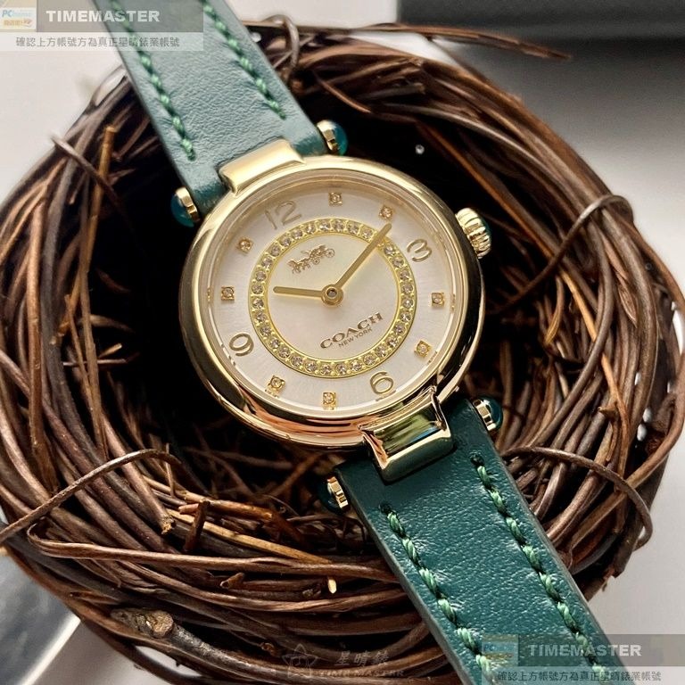 COACH:手錶,型號:CH00157,女錶26mm金色錶殼貝母錶面真皮皮革錶帶款-細節圖2