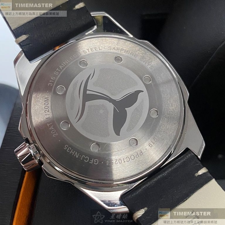 GiorgioFedon1919:手錶,型號:GF00125,男錶46mm銀錶殼黑色錶面真皮皮革錶帶款-細節圖4