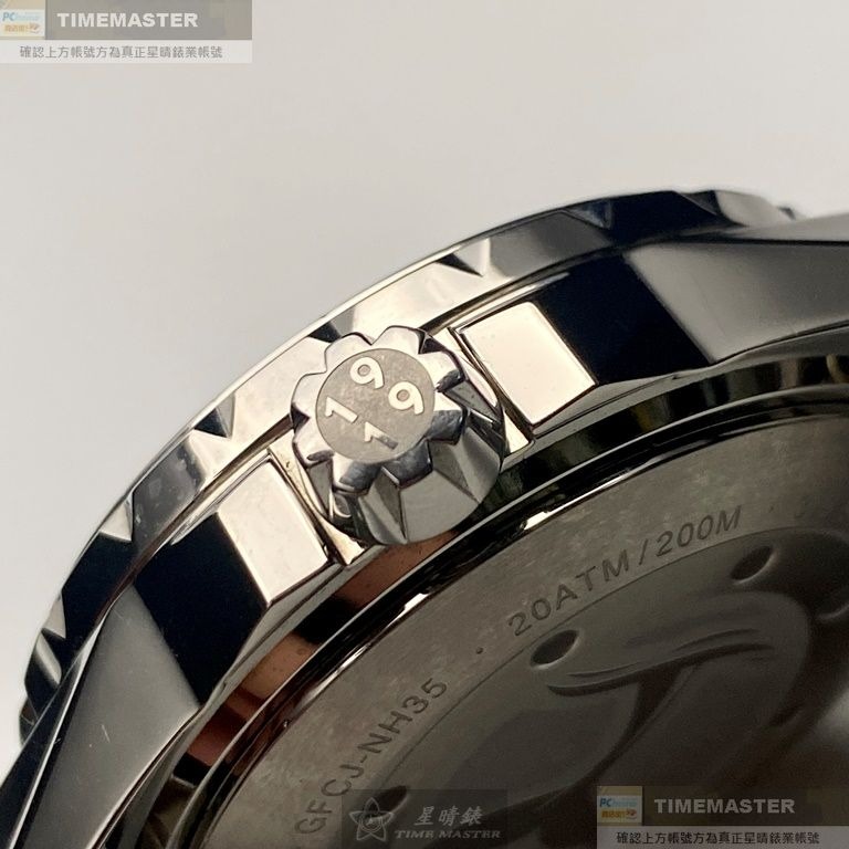 GiorgioFedon1919:手錶,型號:GF00125,男錶46mm銀錶殼黑色錶面真皮皮革錶帶款-細節圖9