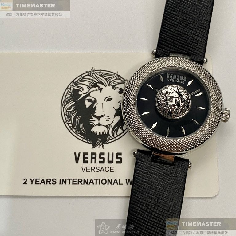 VERSUS VERSACE:手錶,型號:VV00358,女錶36mm銀錶殼黑色錶面真皮皮革錶帶款-細節圖9