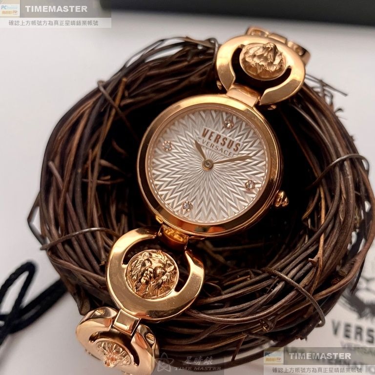 VERSUS VERSACE:手錶,型號:VV00359,女錶28mm玫瑰金錶殼白色錶面精鋼錶帶款-細節圖2