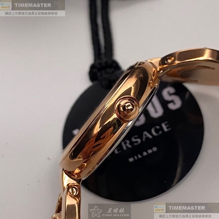 VERSUS VERSACE:手錶,型號:VV00359,女錶28mm玫瑰金錶殼白色錶面精鋼錶帶款-細節圖9
