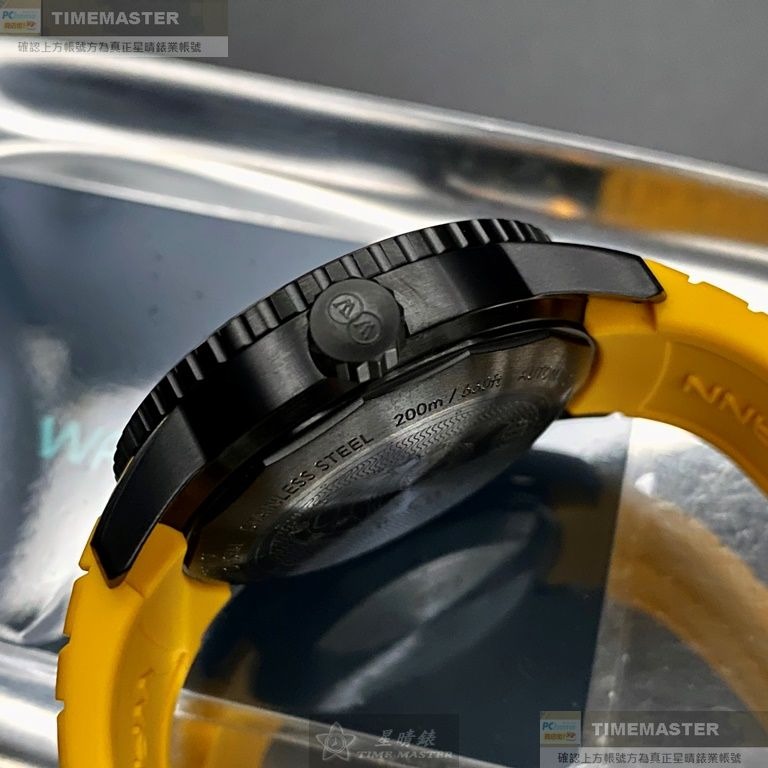 WAKMANN:手錶,型號:WA00029,男錶44mm黑錶殼黑色錶面矽膠錶帶款-細節圖8