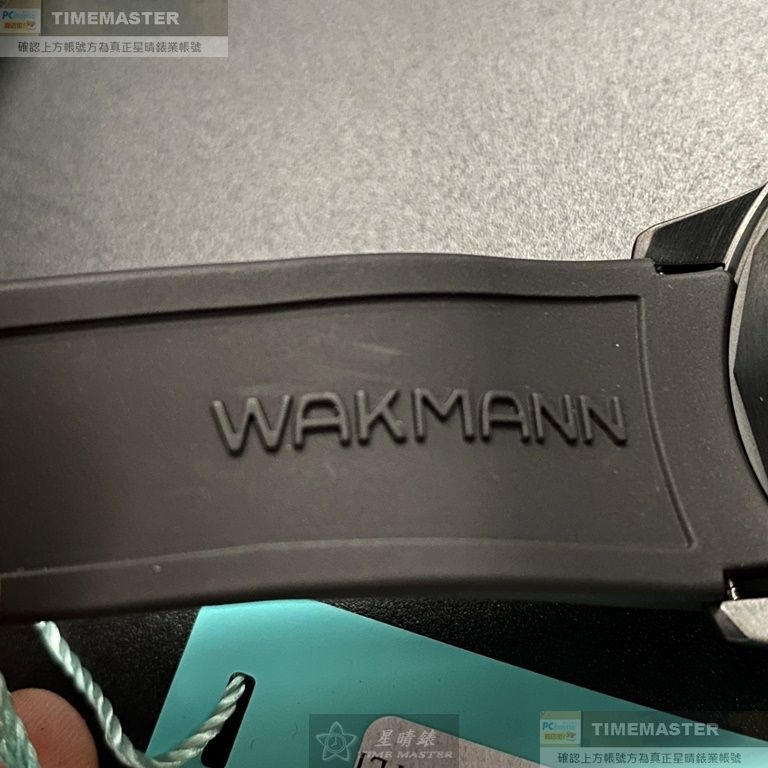 WAKMANN:手錶,型號:WA00033,男錶42mm黑錶殼黑色錶面矽膠錶帶款-細節圖8
