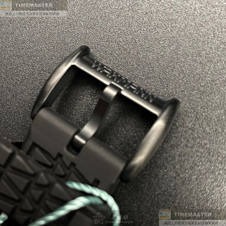 WAKMANN:手錶,型號:WA00033,男錶42mm黑錶殼黑色錶面矽膠錶帶款-細節圖9