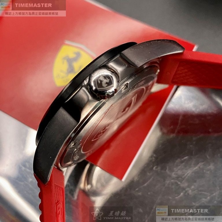 FERRARI:手錶,型號:FE00068,男錶42mm黑錶殼黑色錶面矽膠錶帶款-細節圖5