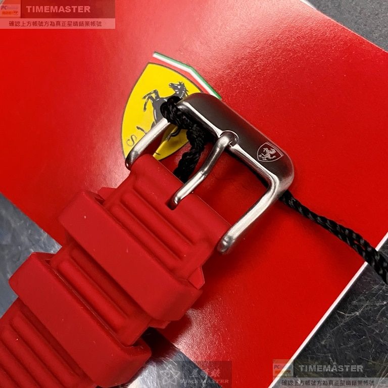 FERRARI:手錶,型號:FE00068,男錶42mm黑錶殼黑色錶面矽膠錶帶款-細節圖6