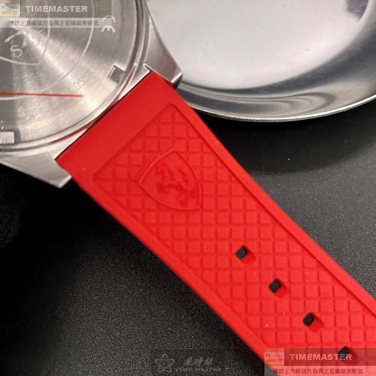 FERRARI:手錶,型號:FE00068,男錶42mm黑錶殼黑色錶面矽膠錶帶款-細節圖9