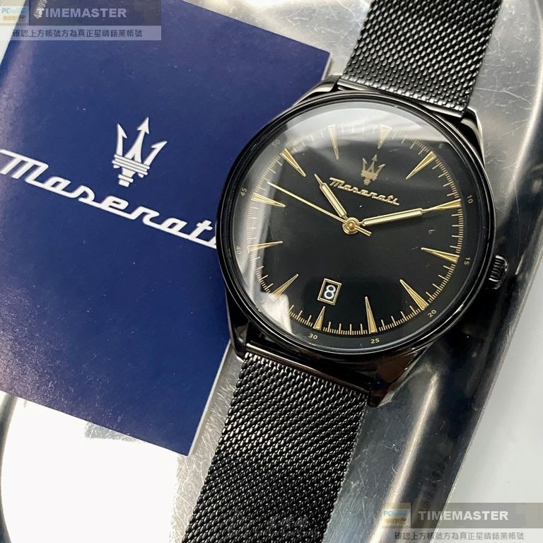 MASERATI:手錶,型號:R8853146001,男錶46mm黑錶殼黑色錶面米蘭錶帶款-細節圖2