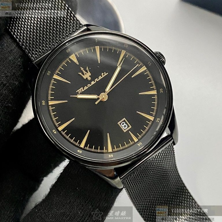 MASERATI:手錶,型號:R8853146001,男錶46mm黑錶殼黑色錶面米蘭錶帶款-細節圖3