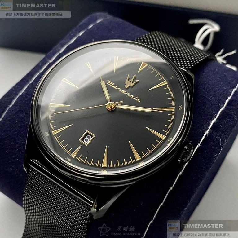 MASERATI:手錶,型號:R8853146001,男錶46mm黑錶殼黑色錶面米蘭錶帶款-細節圖4