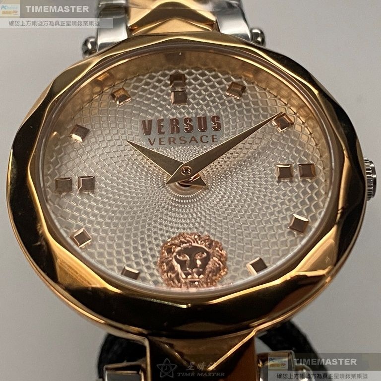 VERSUS VERSACE:手錶,型號:VV00365,女錶32mm玫瑰金錶殼白色錶面精鋼錶帶款-細節圖4