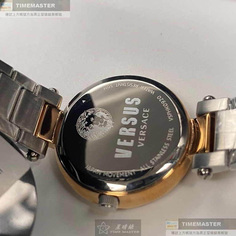VERSUS VERSACE:手錶,型號:VV00365,女錶32mm玫瑰金錶殼白色錶面精鋼錶帶款-細節圖5