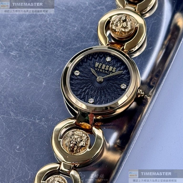 VERSUS VERSACE:手錶,型號:VV00378,女錶28mm金色錶殼黑色錶面精鋼錶帶款-細節圖4
