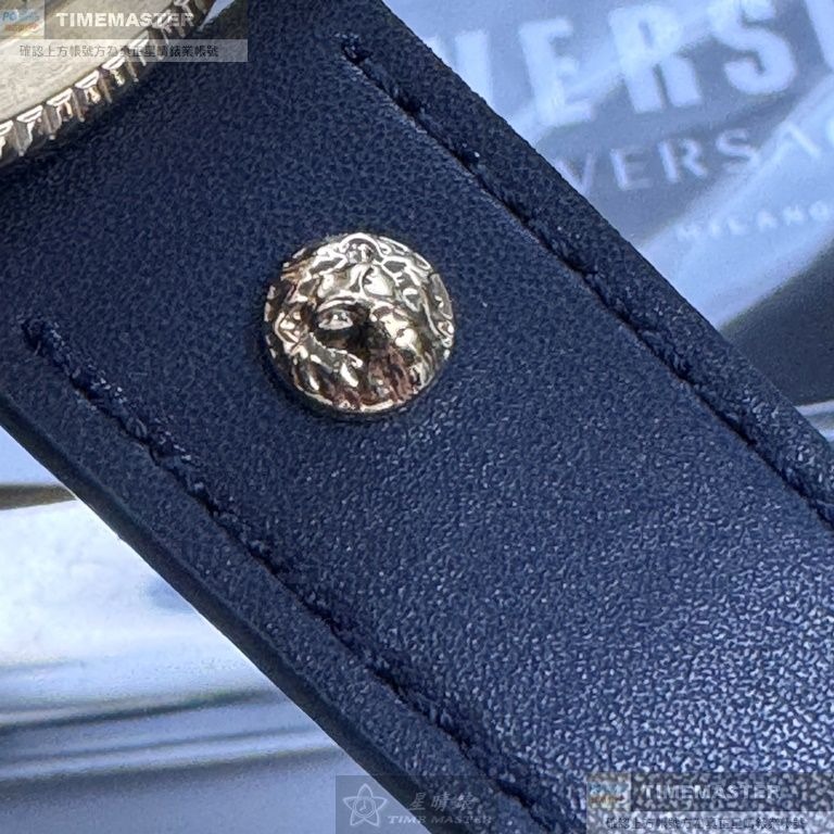 VERSUS VERSACE:手錶,型號:VV00381,男錶44mm金色錶殼黑色幾何立體圖形錶面真皮皮革錶帶款-細節圖3