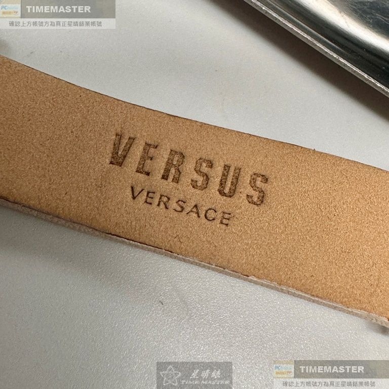 VERSUS VERSACE:手錶,型號:VV00383,女錶30mm玫瑰金錶殼白色幾何立體圖形錶面真皮皮革錶帶款-細節圖9